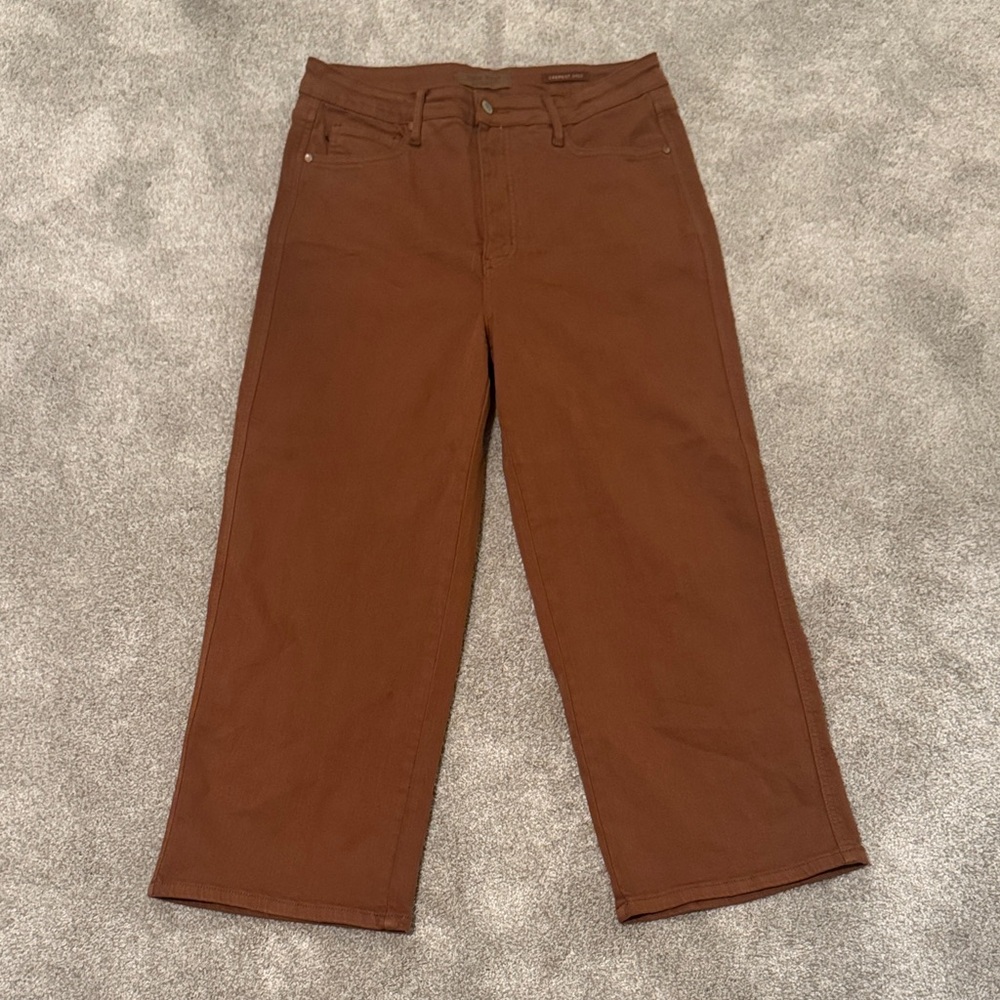Judy Blue Women's Cropped Jeans in Rich Brown